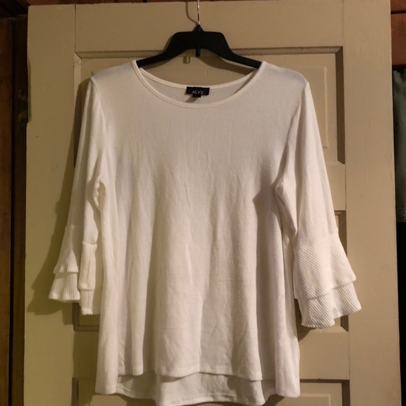Alyx Tops - Alyx white sweater blouse ruffled sleeves size XL